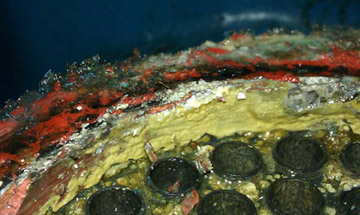 Heat exchange corrosion damage